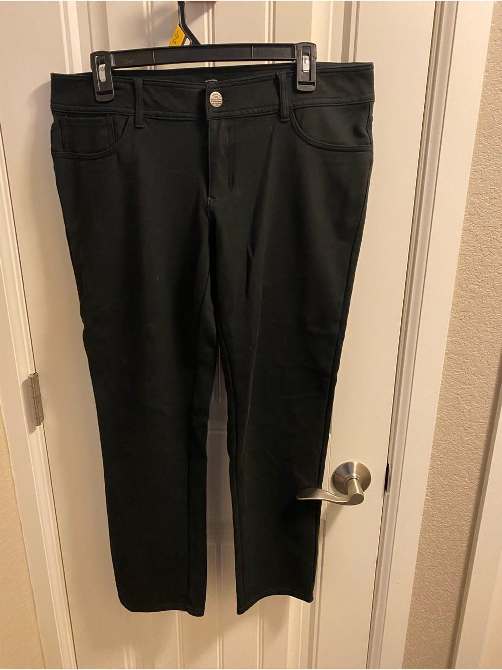 Faded Glory 14 Pants Skinny Black Ankle Dress Slacks Stretch